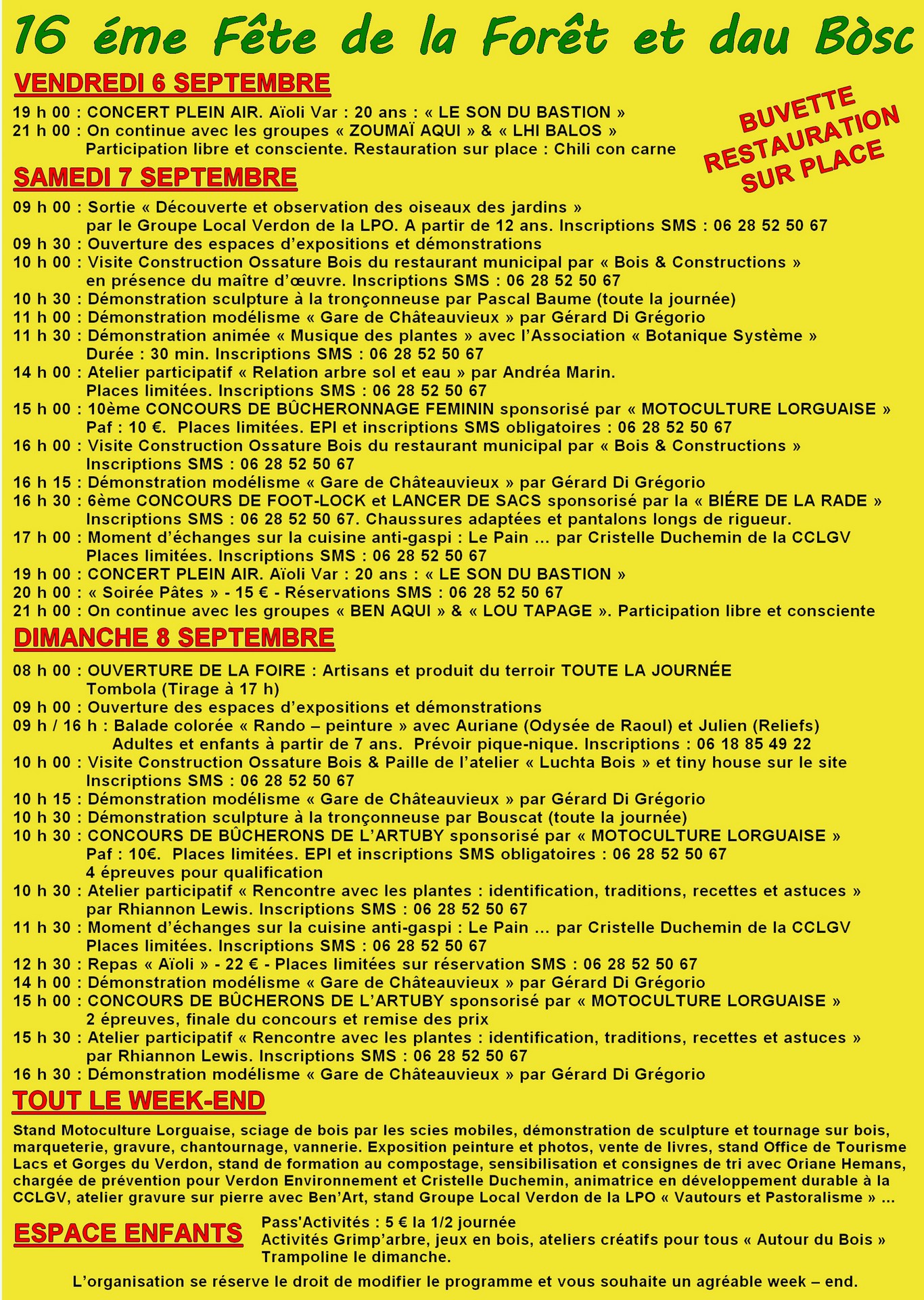 Programme 2024 - 16ème Fête de la Forêt et dau Bòsc