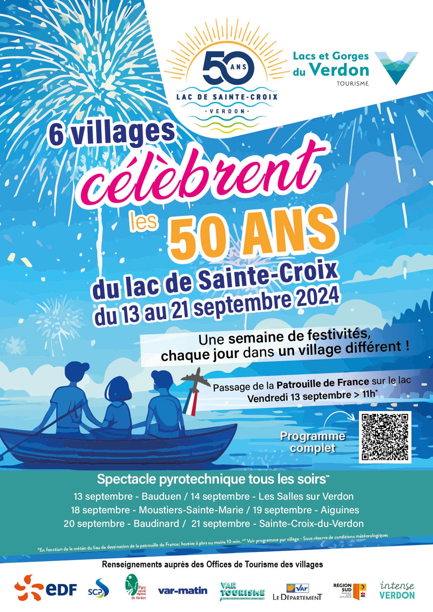 Affiche 50 ans du lac de Sainte-Croix - 50 ans du lac de Sainte-Croix