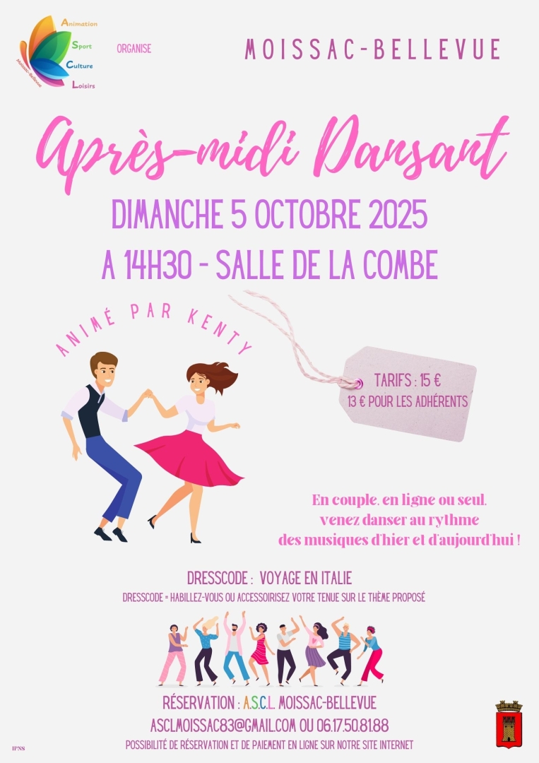 Affiche octobre - Après-midi dansant